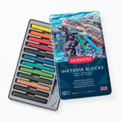 Zestaw sztyftów akwarelowych Inktense Blocks - Derwent - 12 kolorów