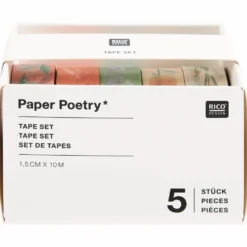 Zestaw taśm washi Flowers Pastel - Paper Poetry - 5 szt.