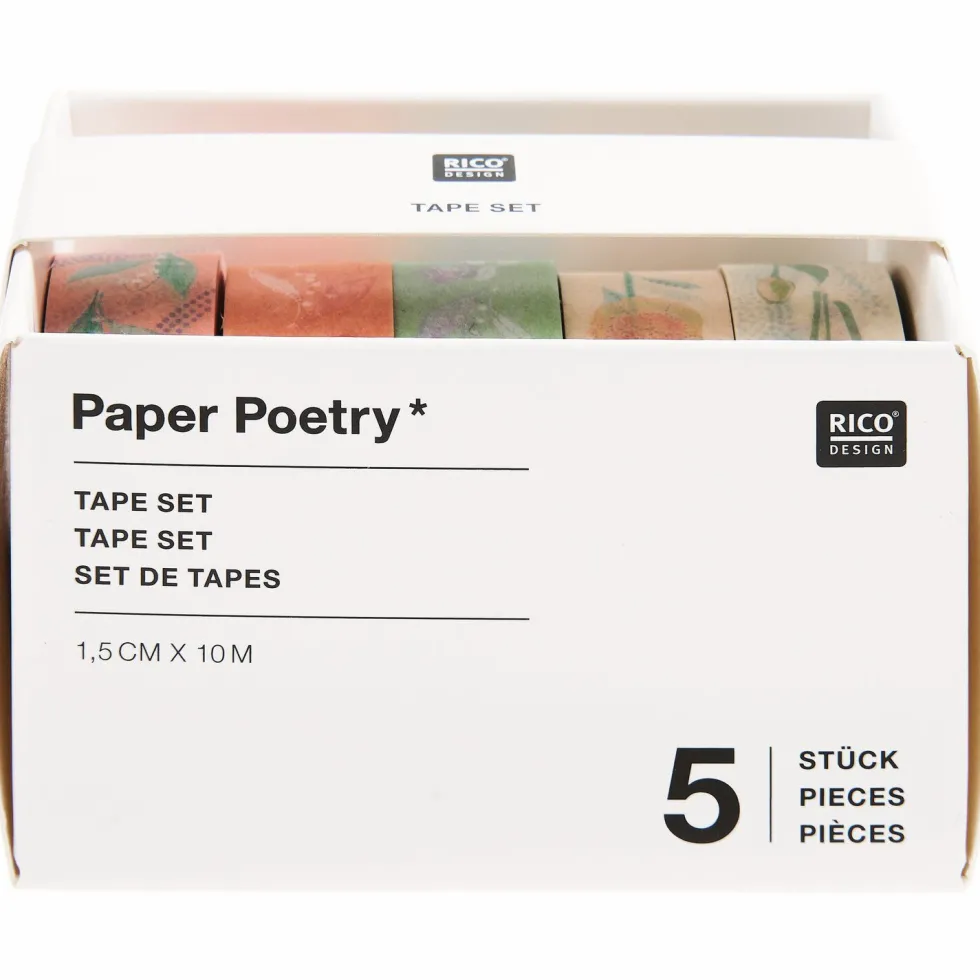 Zestaw taśm washi Flowers Pastel - Paper Poetry - 5 szt.