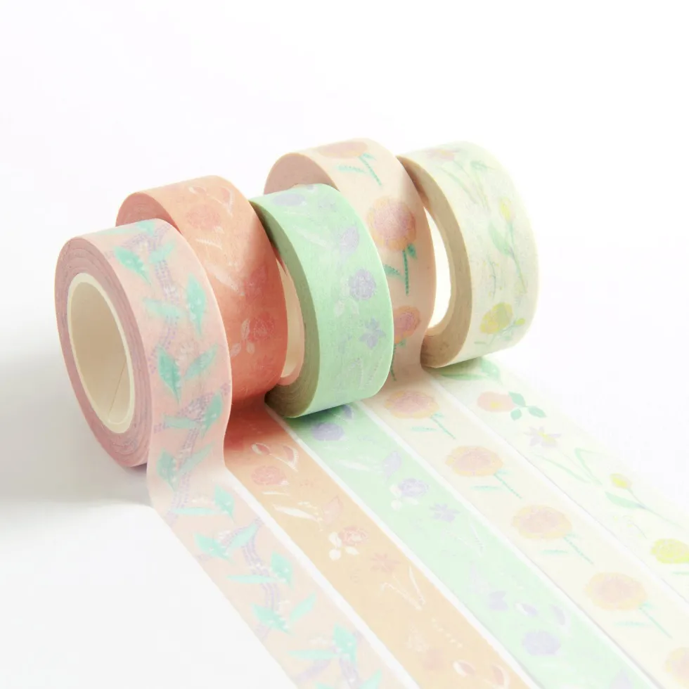 Zestaw taśm washi Flowers Pastel - Paper Poetry - 5 szt.
