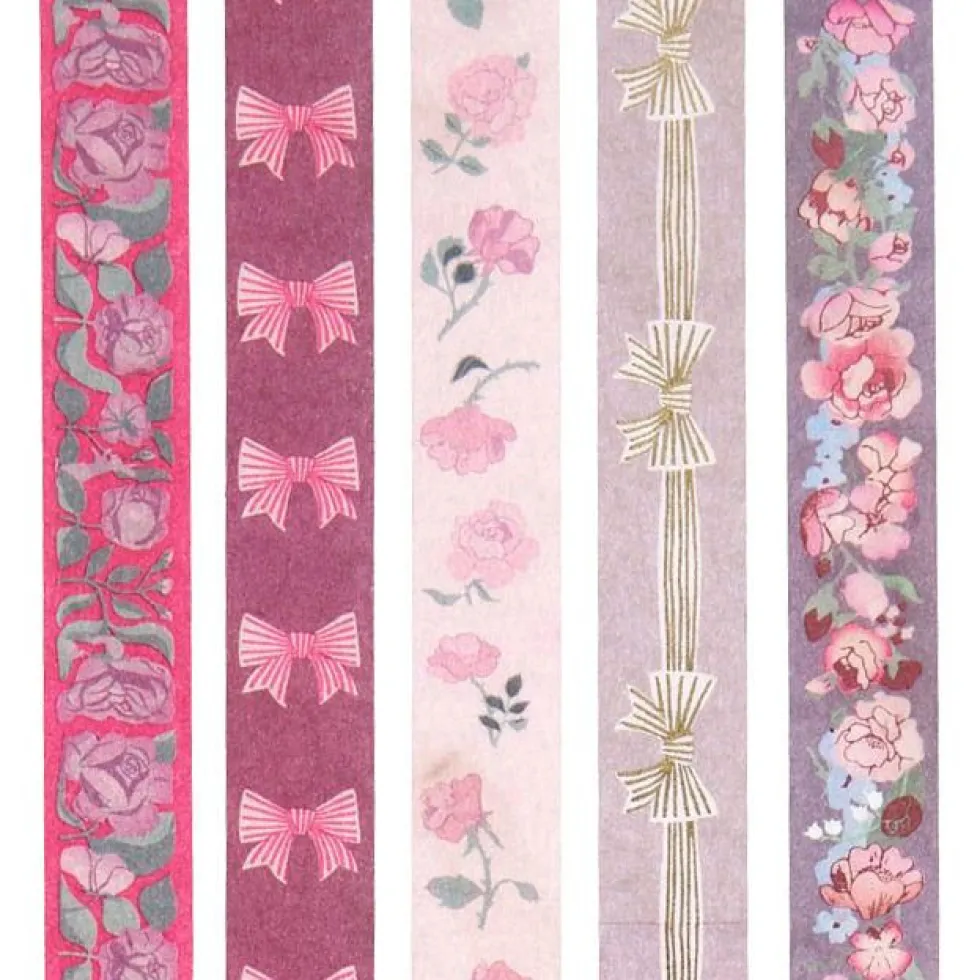 Zestaw taśm washi La Vie En Rose - Paper Poetry - 5 szt.