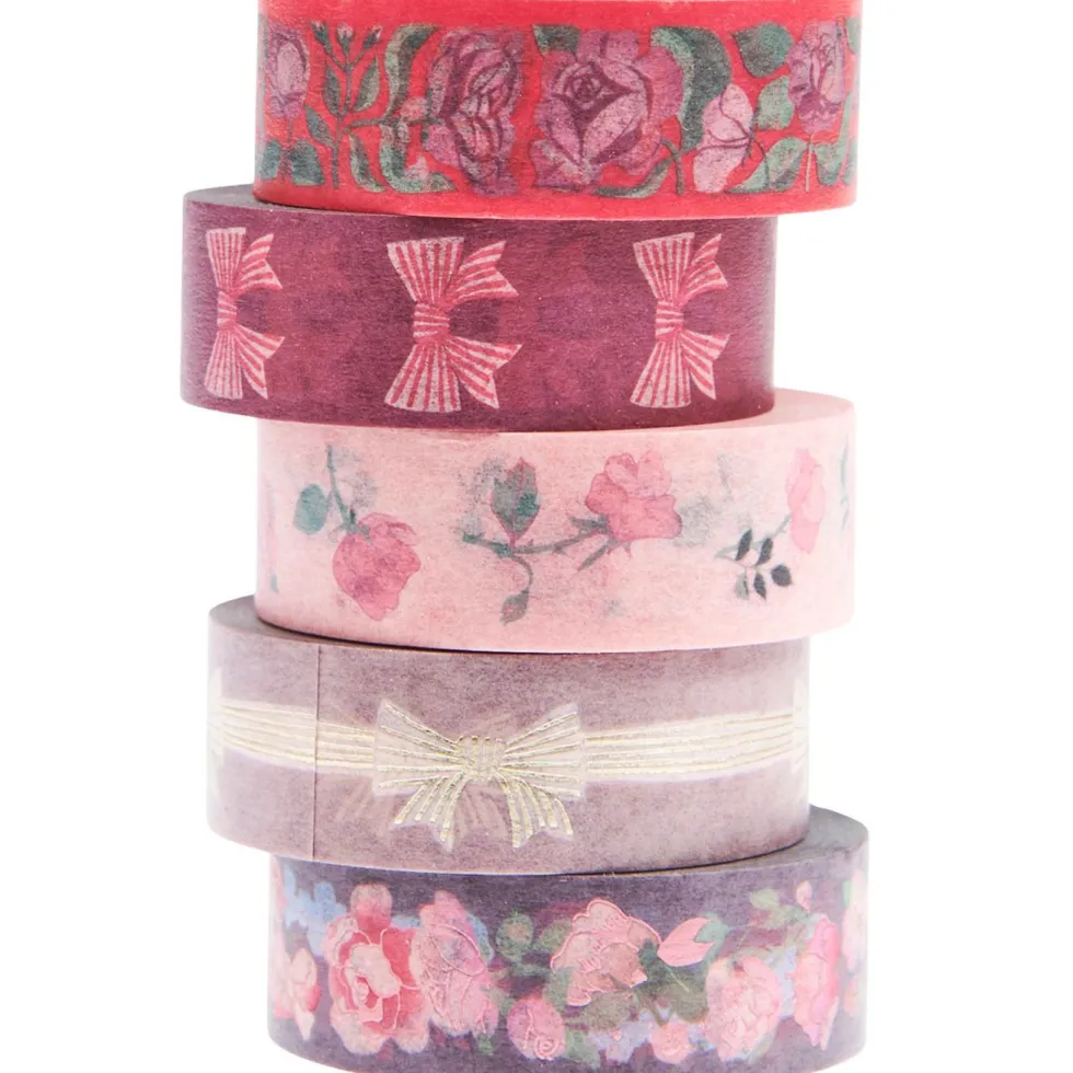 Zestaw taśm washi La Vie En Rose - Paper Poetry - 5 szt.
