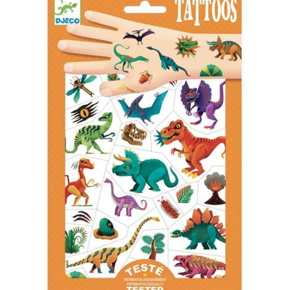 Zestaw tatuaży dla dzieci - Djeco - Dinozaury