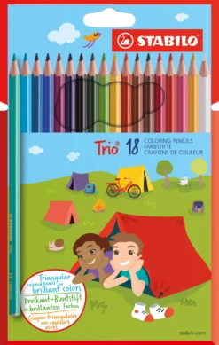Zestaw trójkątnych grubych kredek Trio - Stabilo - 24 kolory