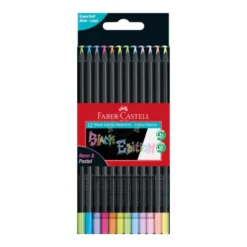 Zestaw trójkątnych kredek Black Edition - Faber-Castell - 12 kolorów