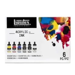 Zestaw tuszów akrylowych Essentials - Liquitex - 6 kolorów x 30 ml