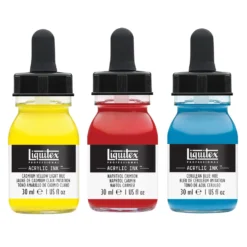 Zestaw tuszów akrylowych Essentials - Liquitex - 3 kolory x 30 ml