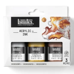 Zestaw tuszów akrylowych Iridescent - Liquitex - 3 kolory x 30 ml