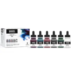 Zestaw tuszów akrylowych Muted Colors - Liquitex - 6 kolorów x 30 ml