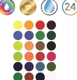 Zestaw tuszów akwarelowych Inktense w kostkach - Derwent - 24 szt.