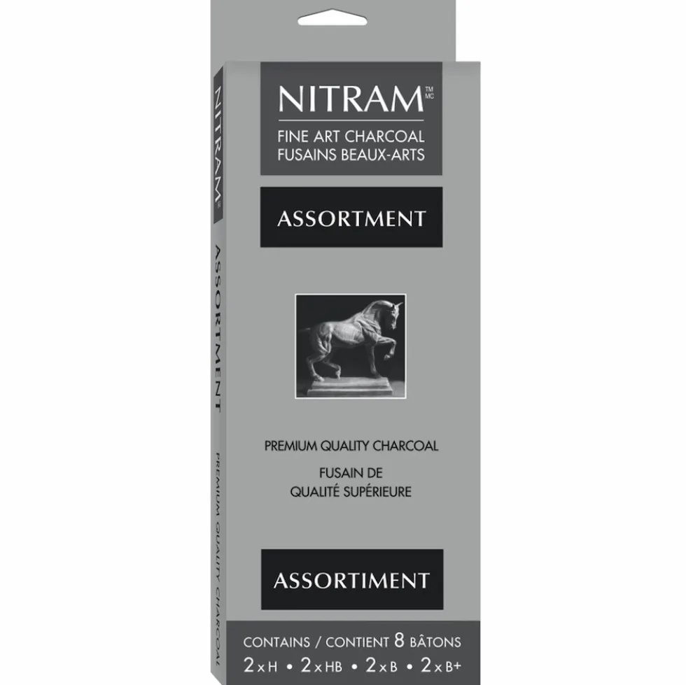 Zestaw węgli Assortment - Nitram - B+, B, HB, H, 8 szt.