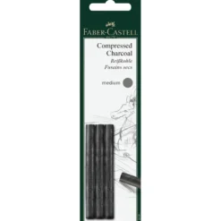 Zestaw węgli Pitt Monochrome - Faber-Castell - medium, 3 szt.