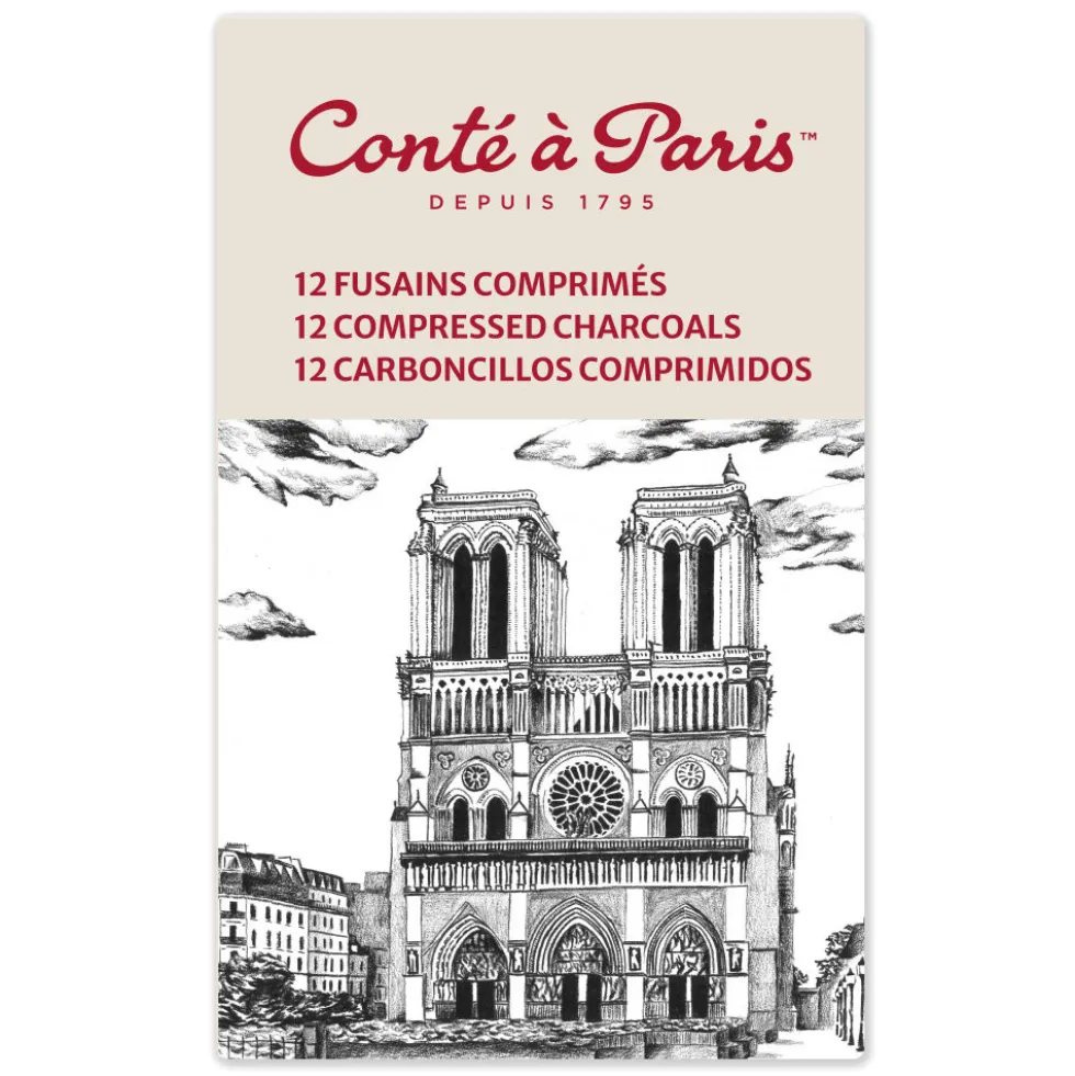 Zestaw węgli prasowanych 2359 - Conté à Paris - 12 szt.