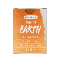 Zestaw węgli w płynie Liquid Earth - Schmincke - 3 kolory x 5 ml