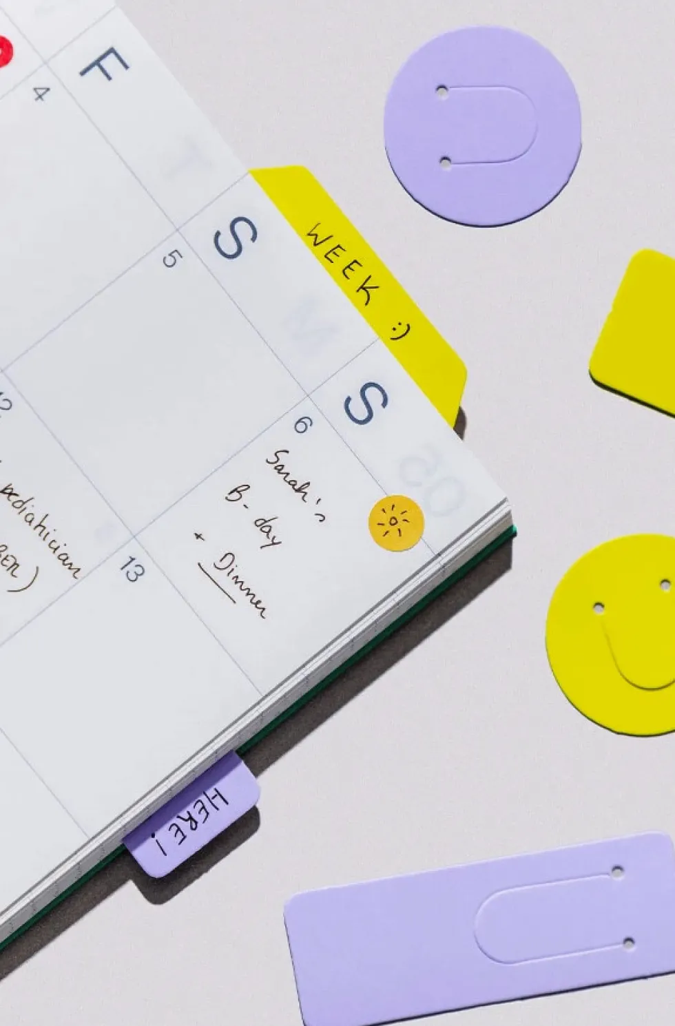 Zestaw zakładek Bookmarks - mishmash - Yellow, 5 szt.