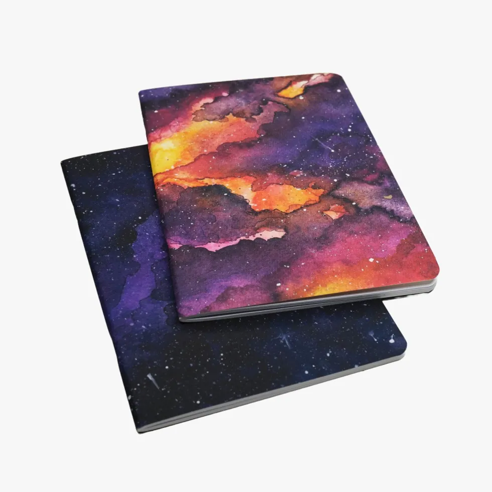Zestaw zeszytów w kropki Sunset i Violet A5 - Devangari - 2 szt.