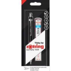 Zestaw z ołówkiem automatycznym Tikky, rysikiem i gumką - Rotring - 0,5 mm