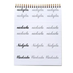 Zeszyt z ćwiczeniami do brush letteringu, B5 - Devangari - podstawowy, 170 g/m2