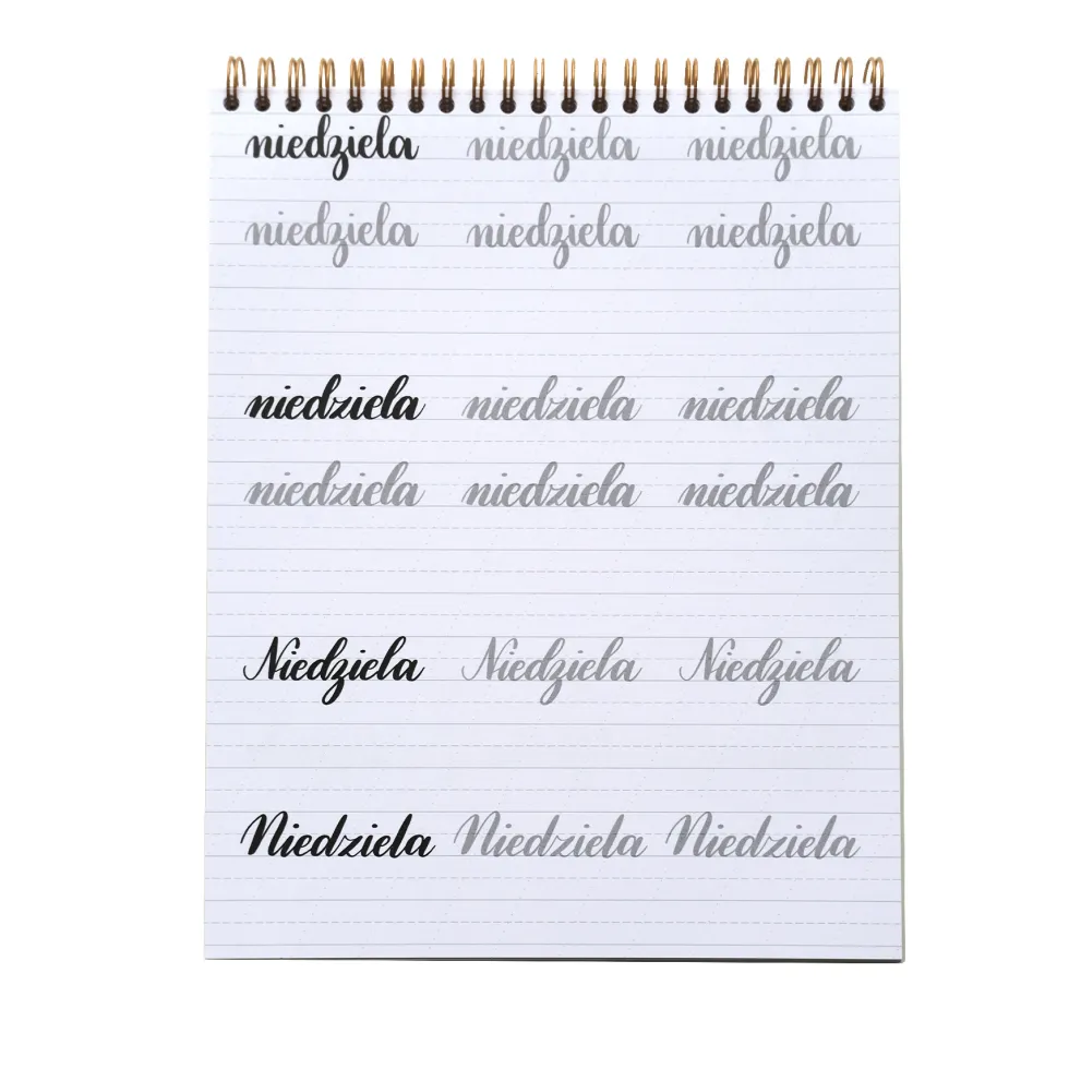 Zeszyt z ćwiczeniami do brush letteringu, B5 - Devangari - podstawowy, 170 g/m2