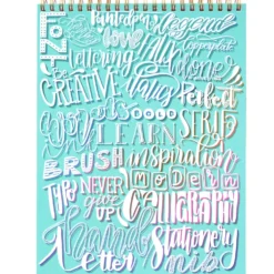 Zeszyt z ćwiczeniami do brush letteringu, B5 - Devangari - podstawowy, 170 g/m2
