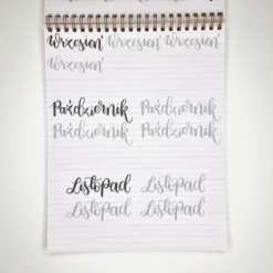 Zeszyt z ćwiczeniami do brush letteringu Bounce, B5 - Devangari - 170 g/m2