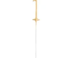 Zimne ognie Cyfra 1 - złota, 17 cm