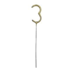 Zimne ognie Cyfra 3 - złote 15 cm