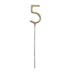 Zimne ognie Cyfra 5 - złote 15 cm
